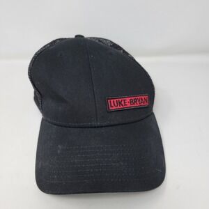 Luke‎ Bryan Trucker Hat Black Mesh Snapback Red Logo